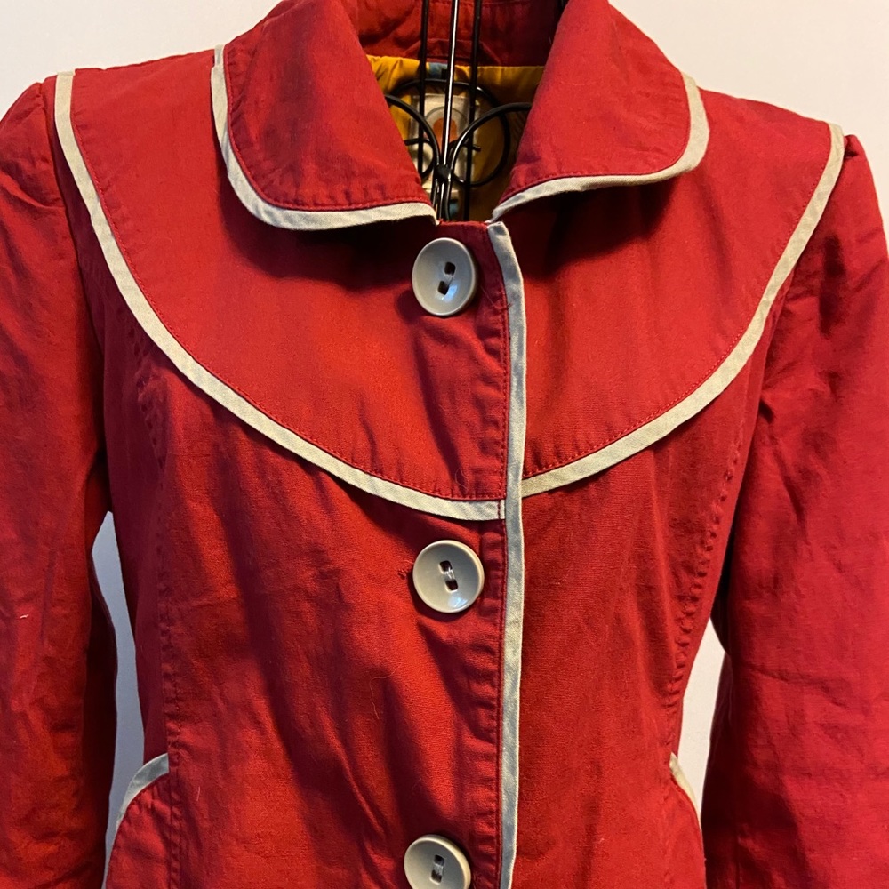 VINTAGE TULLE BUTTON DOWN COAT/JACKET-SIZE S